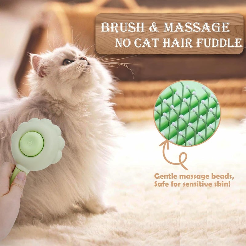 Foomegik Self Cleaning Cat Brush for Shedding, Nail Clipper with LED Light and Nail File, Slicker Brushes and Nail Trimmer for Long Haired Cats (Not Included LR44 Button Cells), Grooming Kit, Cat Lover Gifts - Image 3